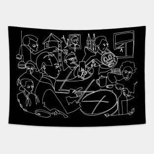 Brass Band Doodle Tapestry