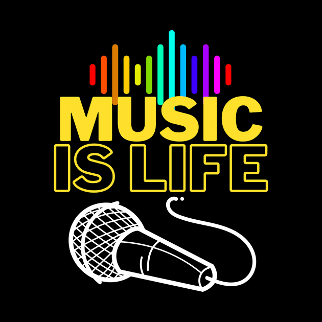 Music Is Life by ThyShirtProject - Affiliate