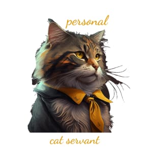 Personal Cat Servant - Rich and Luxurious Feline with Necktie T-Shirt