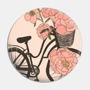 Bike with Flowers Pin