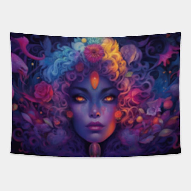 Enchanting Gaze Tapestry by Yurii