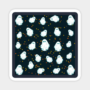 Halloween Ghosts Pattern Design Magnet