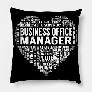 Business Office Manager Heart Pillow