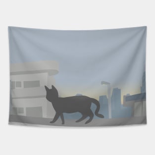 Cat window Tapestry