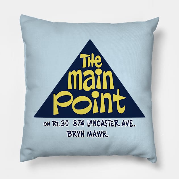 The Main Point, Bryn Mawr, PA Pillow by Tee Arcade