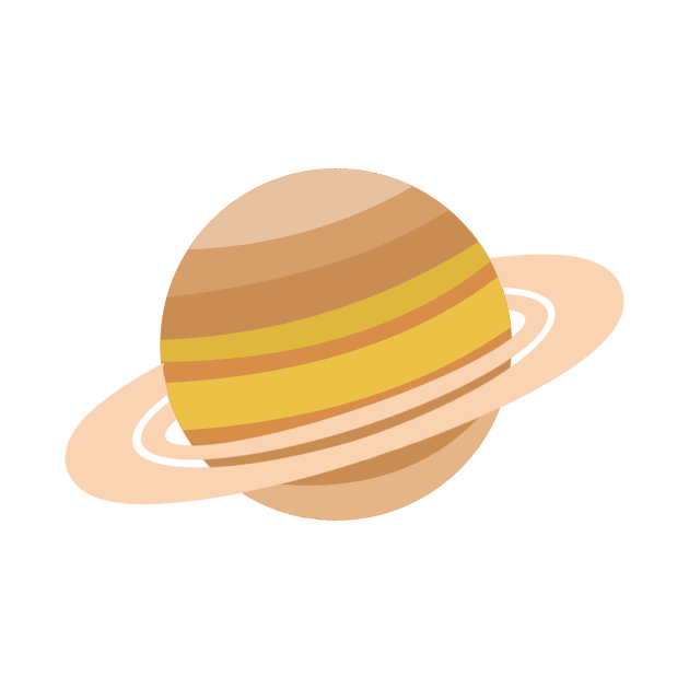 Planet Saturn by Cute Tees Kawaii