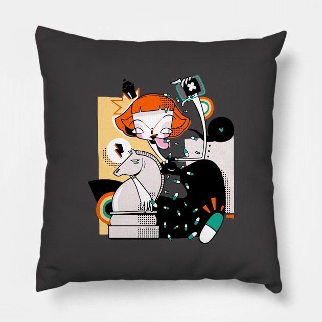 Queen chess Pillow by Quarantine Pack