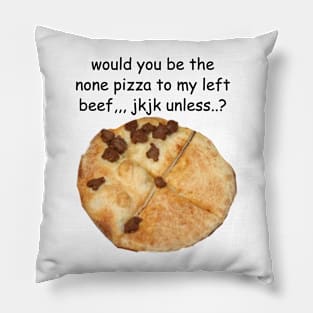 none pizza left beef Pillow