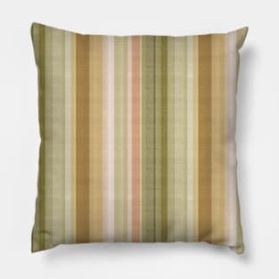 Linen texture earth tones vertical stripes Pillow