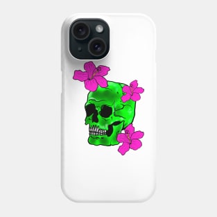 Green skull Phone Case