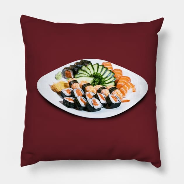 Flavors of Japan: Japanese Cuisine Pillow by Pieartscreation