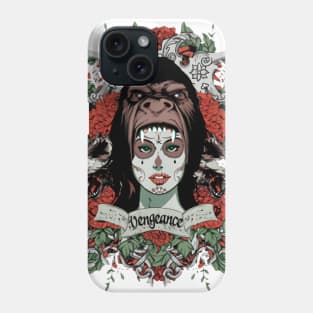 Woman in Mouth of Gorilla Vengeance Phone Case