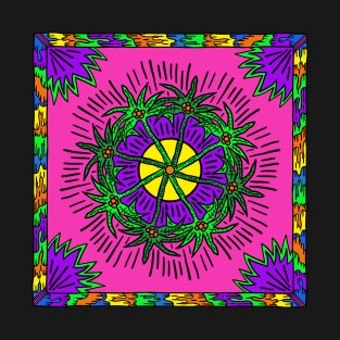 psychedelic colors palm T-Shirt
