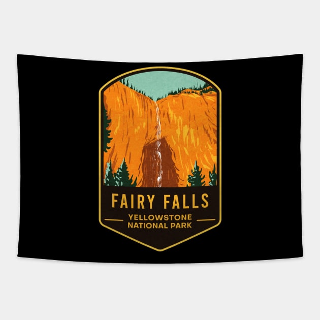 Fairy Falls Yellowstone National Park Tapestry by JordanHolmes