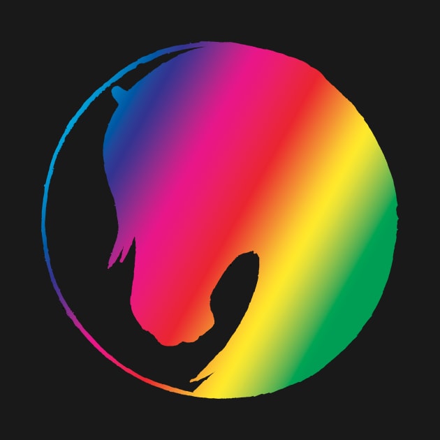 Rainbow horse silhouette by Shyflyer