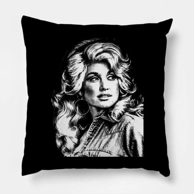 Dolly Parton Pillow by Riso Art