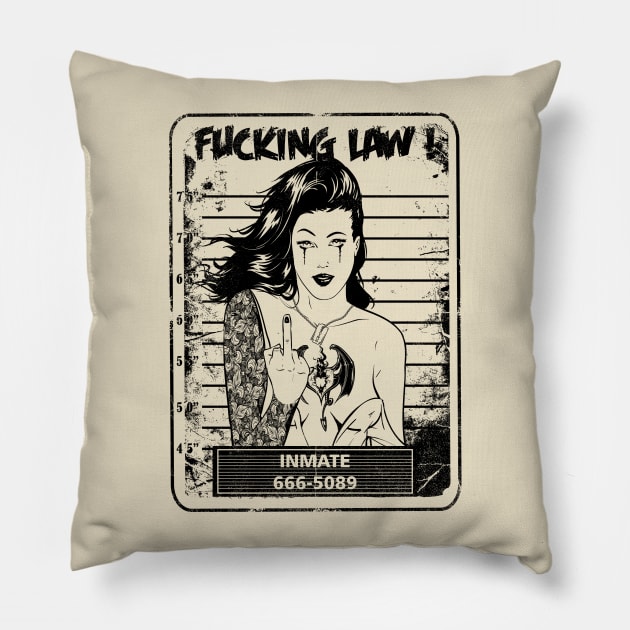 F YOU! Pillow by Dark Planet Tees