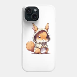 Cartoon Squirrel Wearing Hoodie Phone Case