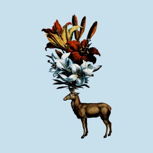 Deer with flower horns T-Shirt