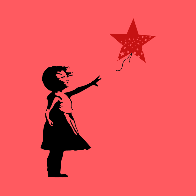 Banksy Little Girl with Balloon by cerenalkan