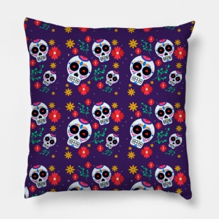 Sugar Skull Pattern Pillow