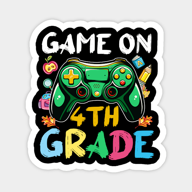 4th Grade Funny Back To School Gamer On Magnet by peskyrubeus