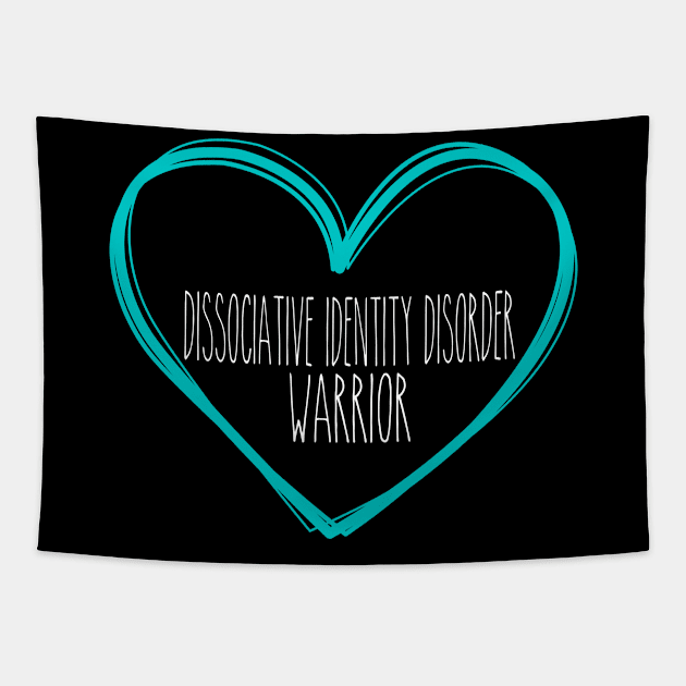 Dissociative Identity Disorder Warrior Heart Support Tapestry by MerchAndrey