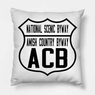 Amish Country Byway National Scenic Byway route shield Pillow