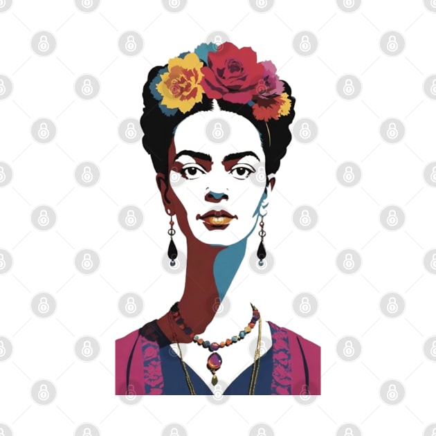 Frida's Everlasting Legacy: Illustrated Portrait by FridaBubble