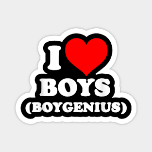 Funny I Love Boys Magnet