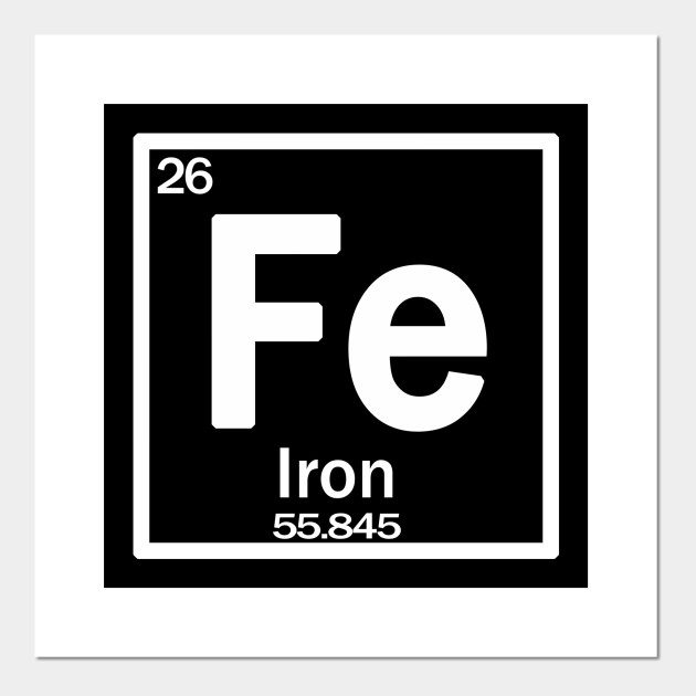 Iron Fe Chemical Element Iron Posters And Art Prints Teepublic