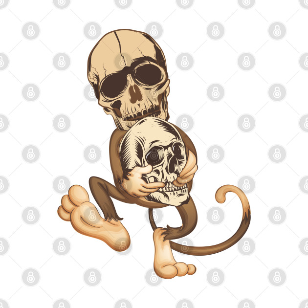 Monkey skull - Monkey - Phone Case