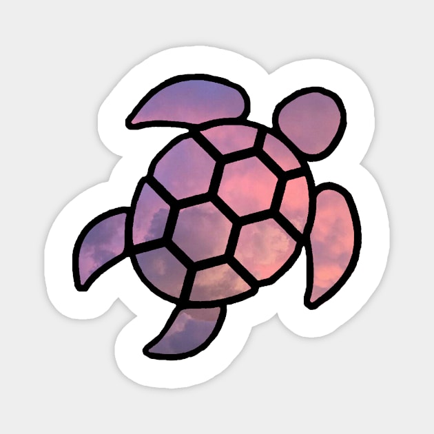 vsco turtle pink sunset Magnet by anrockhi