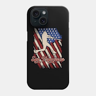 Patriotic USA Flag San Francisco Baseball Fan Phone Case