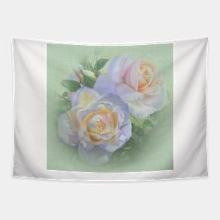 Vicorian Roses Neck Gator Two White Roses Tapestry