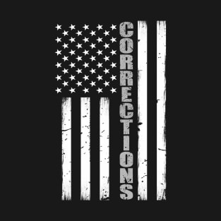 Thin Silver Line Corrections Flag T-Shirt