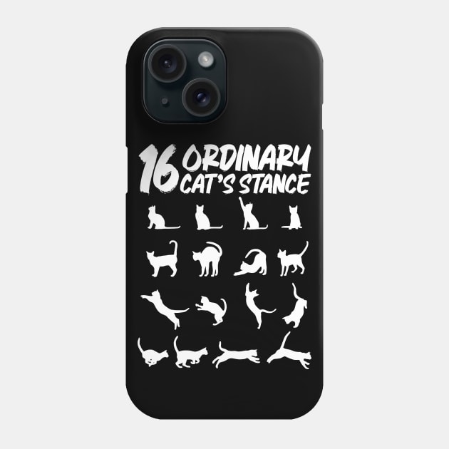 16 positions of a cat - funny tee cats Phone Case by Pannolinno