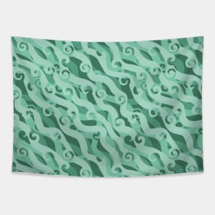 Abstract Diagonal Lines with Swirls Seamless Surface Pattern Design Tapestry