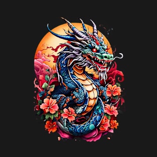 Dragon's Floral Fantasy T-Shirt