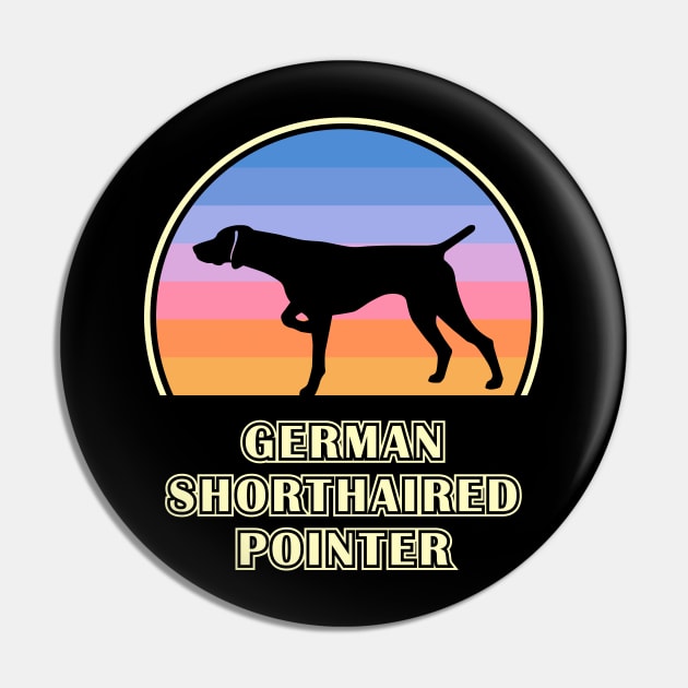 German Shorthaired Pointer Vintage Sunset Dog Pin by millersye