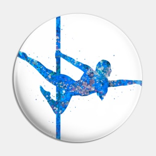 Pole dance blue art Pin