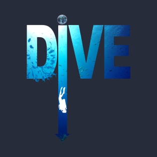 scuba diving: DIVE arrow for divers T-Shirt