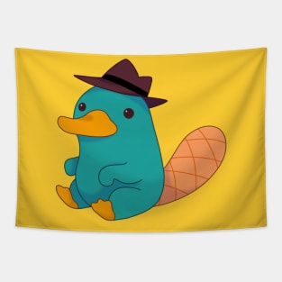 Chubby Lil Agent Platypus Tapestry