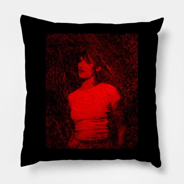 Beautiful girl, red lighting. Dark and beautiful. Pillow by 234TeeUser234