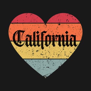 Retro Vintage Sunset Distressed Grunge California T-Shirt