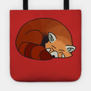 Sleepy Red Panda Tote