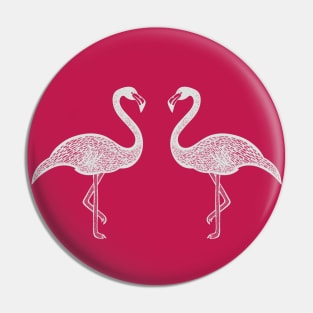 Flamingos in Love - fun and beautiful bird design Pin