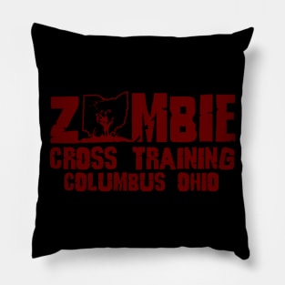 Zombie Cross Training Columbus Ohio Maroon Pillow