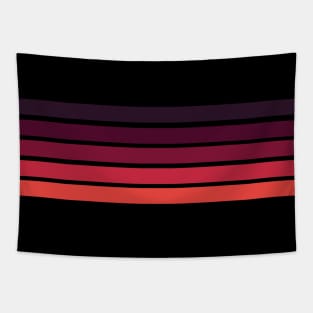 Retro vintage red Lines Tapestry