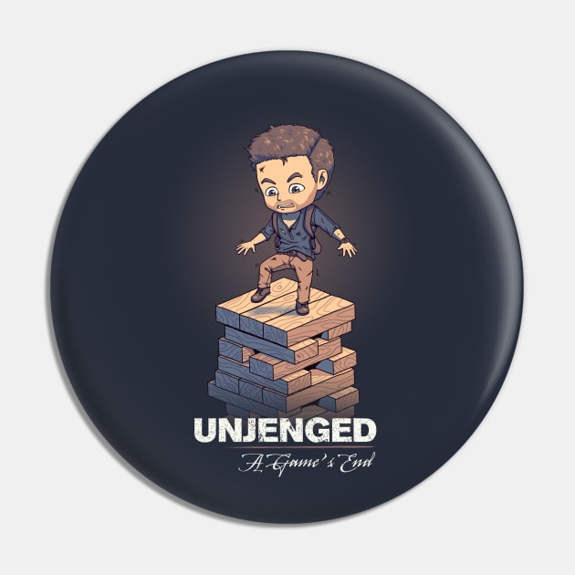 Unjenged: A Game s End // Nathan Drake, Chibi, Shooter Pin by Geekydog